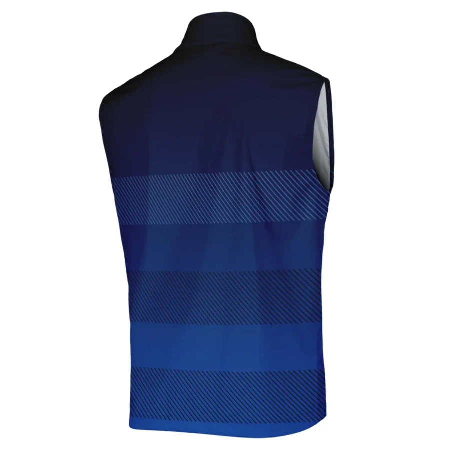 Ping 124th U.S. Open Pinehurst Sleeveless Jacket Sports Dark Blue Gradient Striped Pattern All Over Print Sleeveless Jacket
