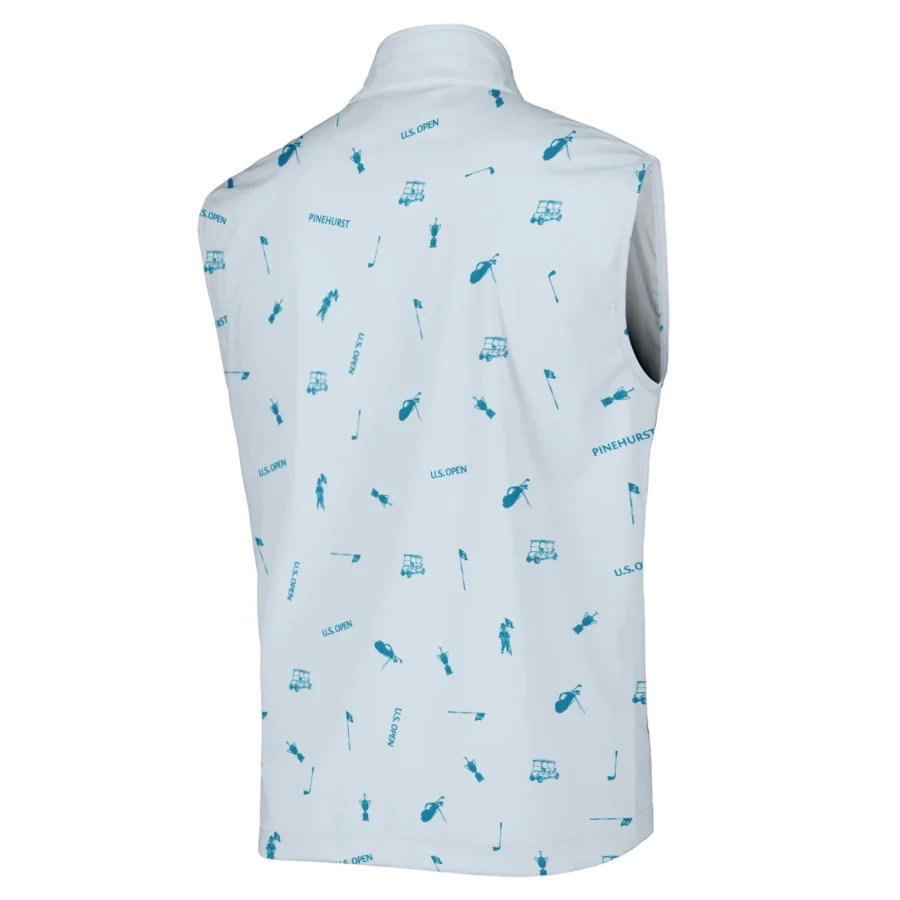 Ping 124th U.S. Open Pinehurst Sleeveless Jacket Light Blue Pastel Golf Pattern All Over Print Sleeveless Jacket