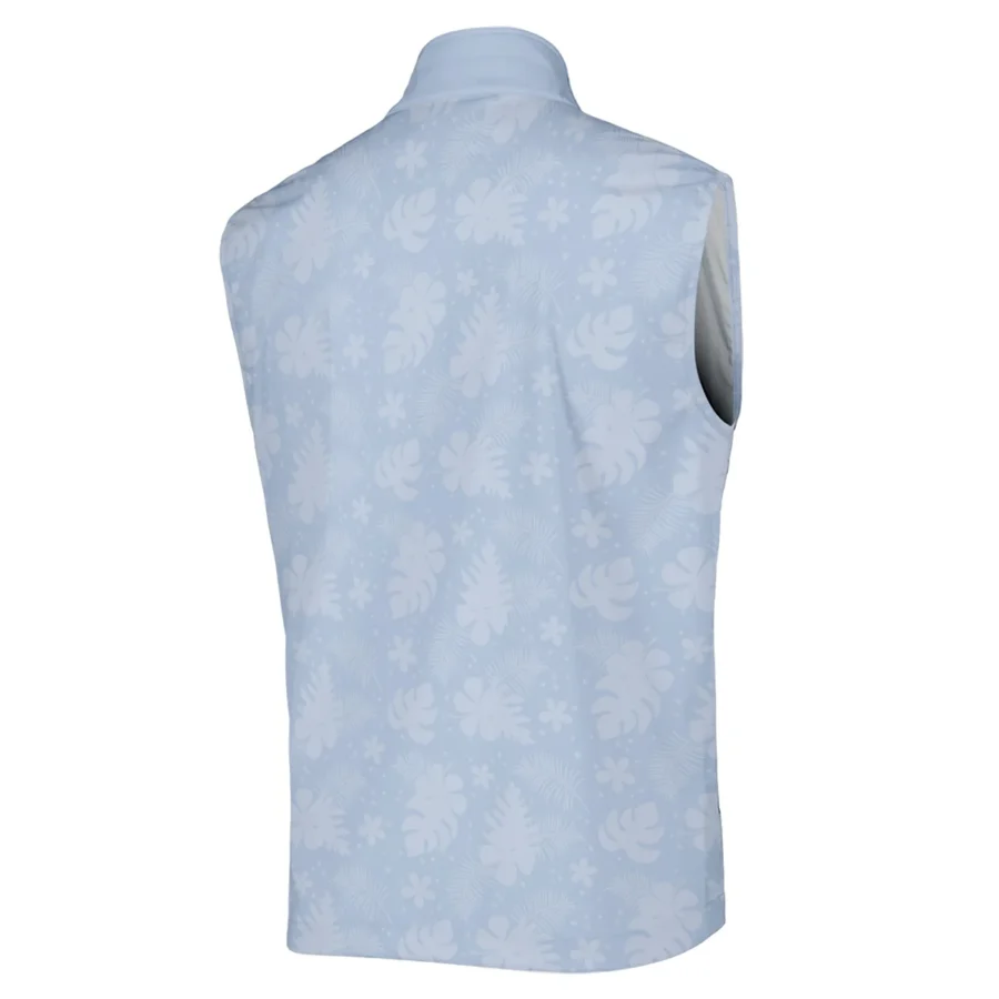 124th U.S. Open Pinehurst Callaway Golf Sleeveless Jacket Light Blue Pastel Floral Hawaiian Pattern All Over Print Sleeveless Jacket