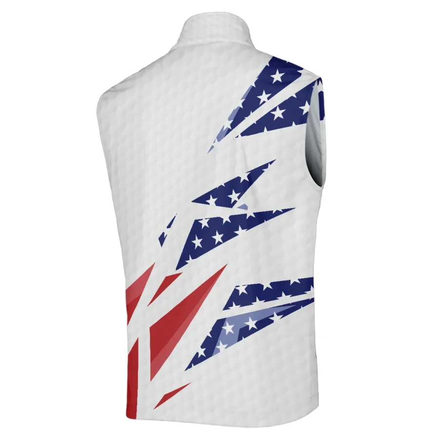 124th U.S. Open Pinehurst Callaway Sleeveless Jacket Golf Pattern White USA Flag All Over Print Sleeveless Jacket