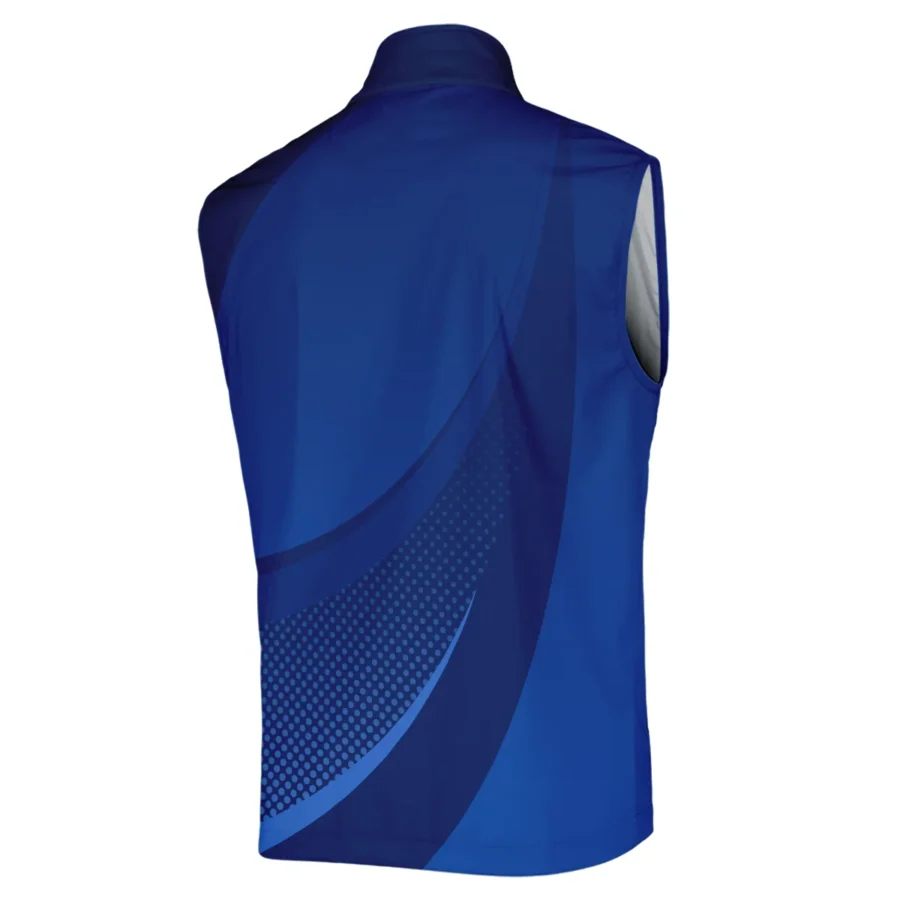 Callaway 124th U.S. Open Pinehurst Golf Sport Sleeveless Jacket Dark Blue Gradient Halftone Pattern All Over Print Sleeveless Jacket