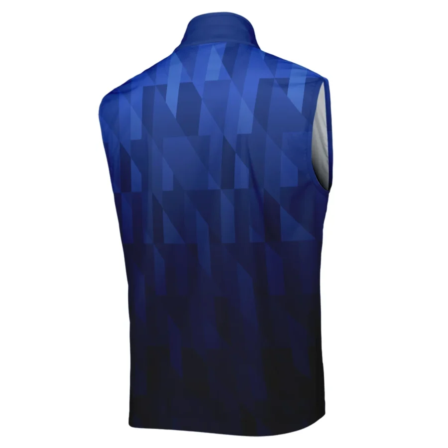 Callaway 124th U.S. Open Pinehurst Golf Sport Sleeveless Jacket Blue Fabric Geometric Pattern  All Over Print Sleeveless Jacket