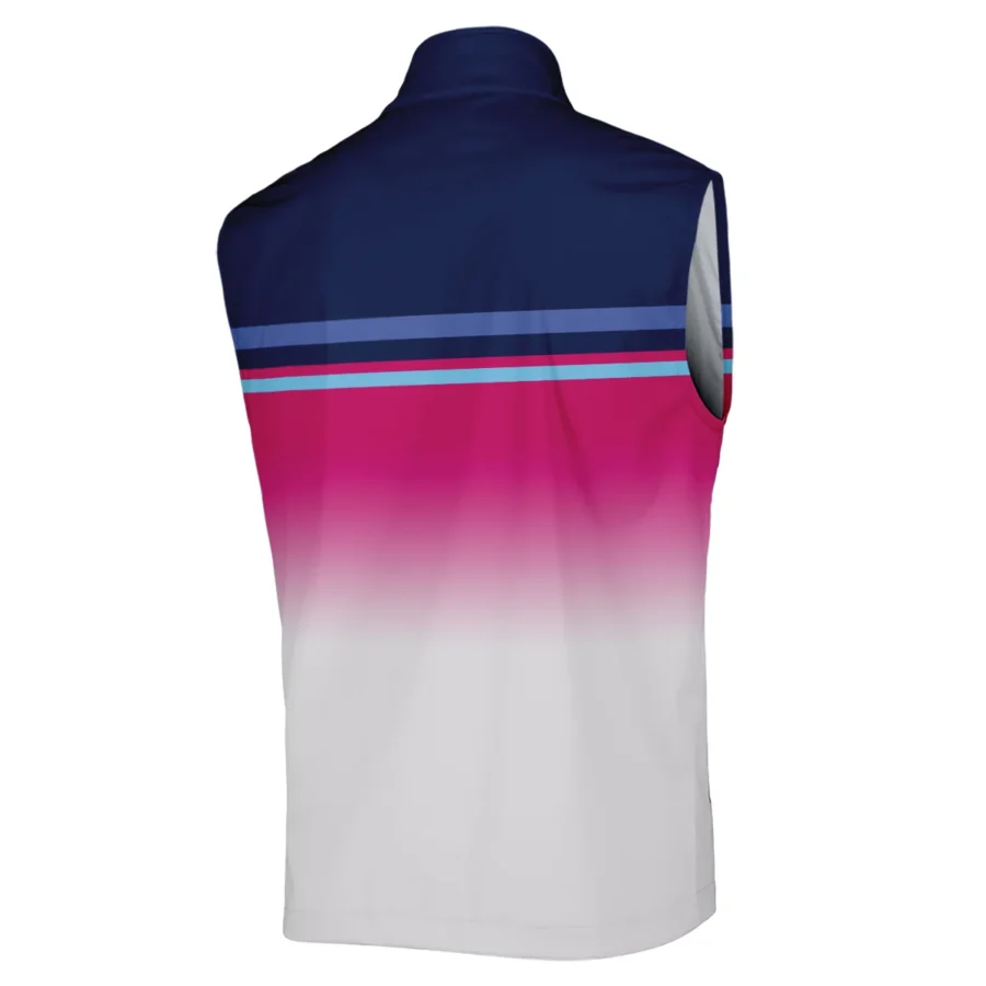 Sport Callaway 124th U.S. Open Pinehurst Sleeveless Jacket White Strong Pink Very Dark Blue Pattern  All Over Print Sleeveless Jacket