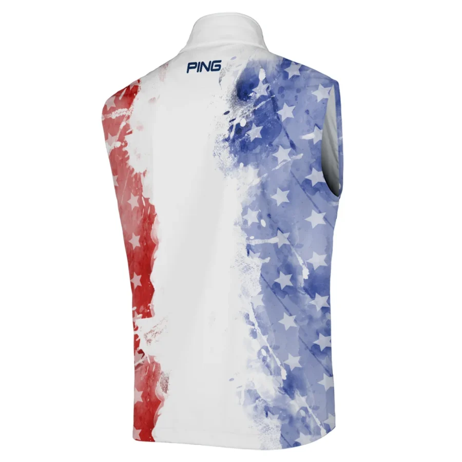 124th U.S. Open Pinehurst Special Version Ping Sleeveless Jacket Blue Red Watercolor Sleeveless Jacket