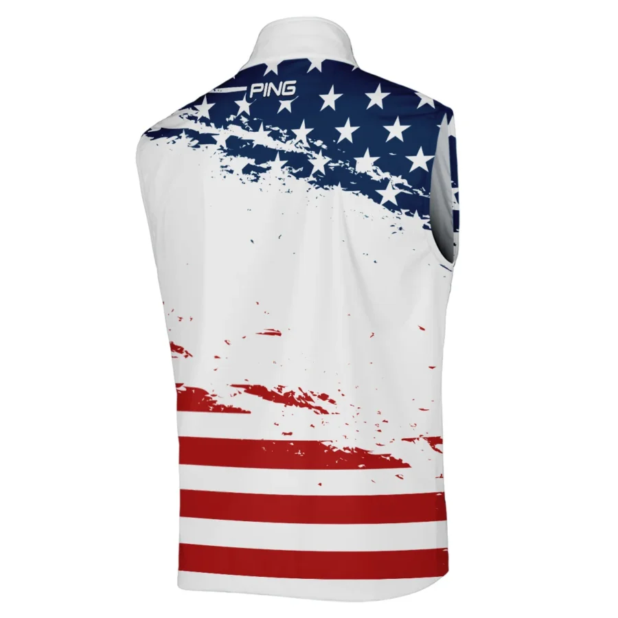 124th U.S. Open Pinehurst Special Version Ping Sleeveless Jacket Blue Red White Color Sleeveless Jacket