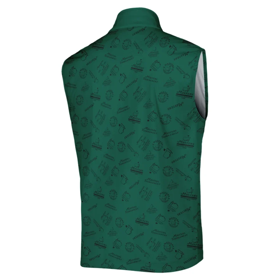 2024 Masters Tournament Callaway Sleeveless Jacket Sports Green Color Pattern All Over Print Sleeveless Jacket