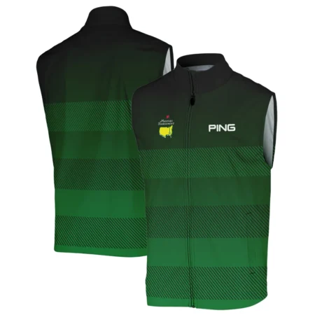 Masters Tournament Ping Sports Sleeveless Jacket Green Gradient Stripes Pattern All Over Print Sleeveless Jacket
