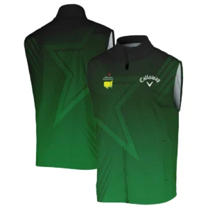 Callaway Masters Tournament Quarter-Zip Jacket Dark Green Gradient Star Pattern Golf Sports Quarter-Zip Jacket