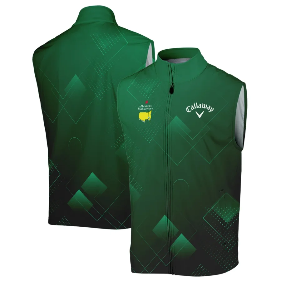 Masters Tournament Callaway Sleeveless Jacket Golf Sports Green Abstract Geometric Sleeveless Jacket