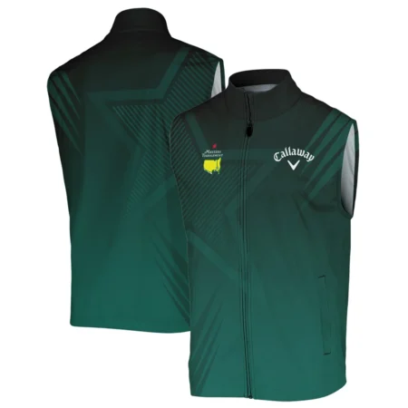 Sports Callaway Masters Tournament Sleeveless Jacket Star Pattern Dark Green Gradient Golf Sleeveless Jacket