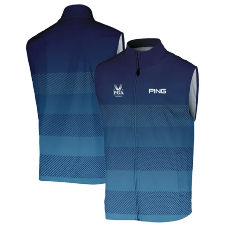 2024 PGA Championship Ping Sleeveless Jacket Dark Blue Gradient Pattern All Over Print Sleeveless Jacket