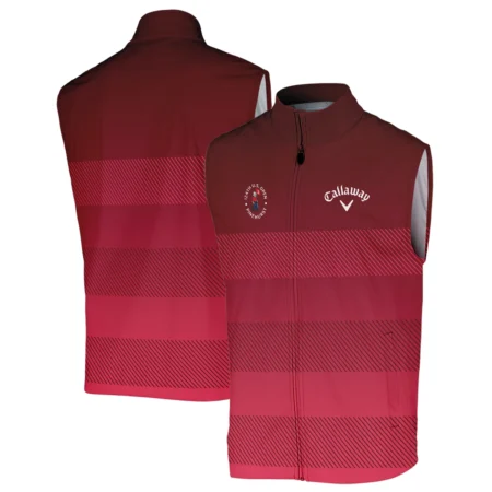 Golf Callaway 124th U.S. Open Pinehurst Sports Sleeveless Jacket Red Gradient Stripes Pattern All Over Print Sleeveless Jacket