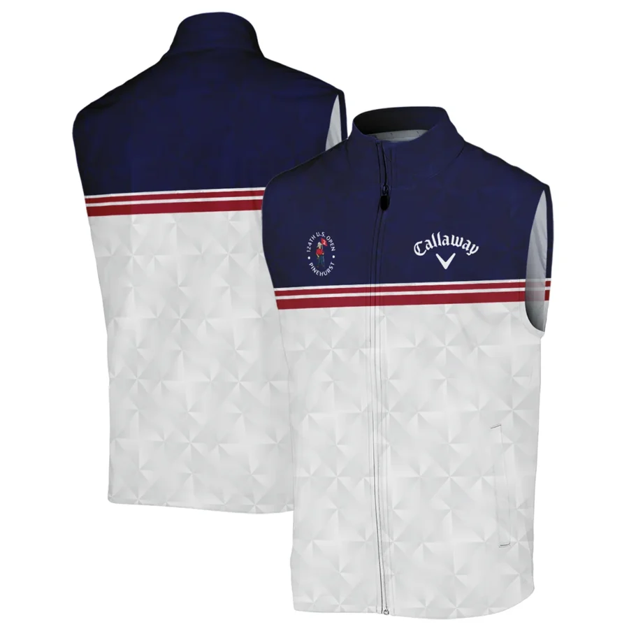 Golf Sport 124th U.S. Open Pinehurst Callaway Sleeveless Jacket Dark Blue White Abstract Geometric Triangles All Over Print Sleeveless Jacket