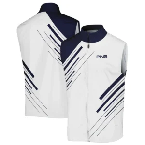 Ping 124th U.S. Open Pinehurst Golf Zipper Hoodie Shirt Striped Pattern Dark Blue White All Over Print Zipper Hoodie Shirt