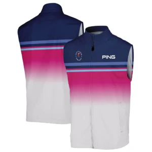 Sport Ping 124th U.S. Open Pinehurst Zipper Hoodie Shirt White Strong Pink Very Dark Blue Pattern  All Over Print Zipper Hoodie Shirt