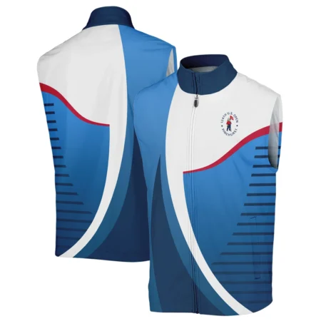 124th U.S. Open Pinehurst Golf Sport Callaway Sleeveless Jacket Blue Gradient Red Straight Sleeveless Jacket