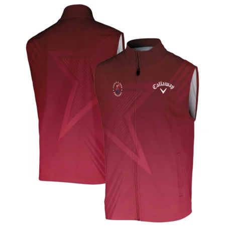 Callaway 124th U.S. Open Pinehurst Golf Sport Sleeveless Jacket Star Gradient Red Straight Pattern Sleeveless Jacket