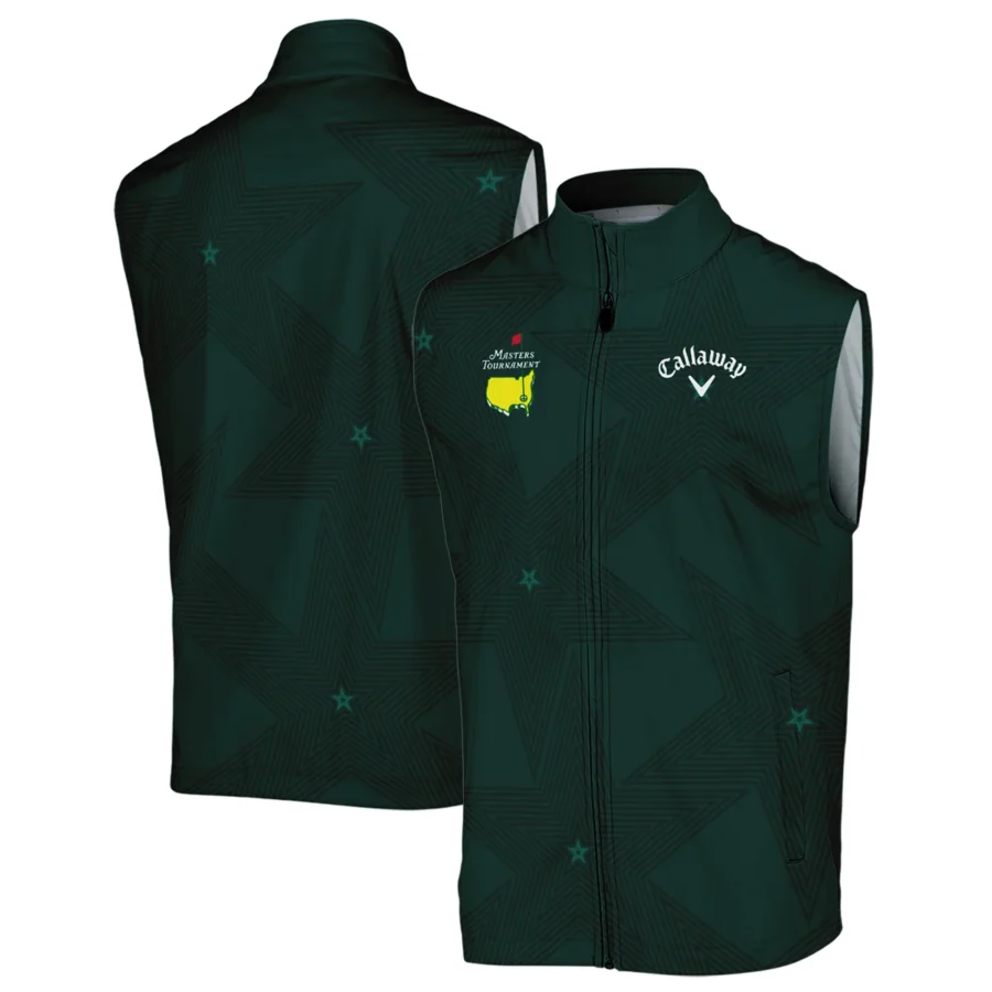 Golf Masters Tournament Callaway Sleeveless Jacket Stars Dark Green Golf Sports All Over Print Sleeveless Jacket