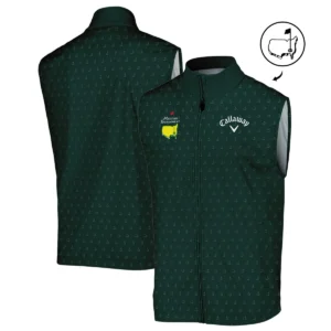 Golf Masters Tournament Callaway Zipper Hoodie Shirt Logo Pattern Gold Green Golf Sports All Over Print Zipper Hoodie Shirt