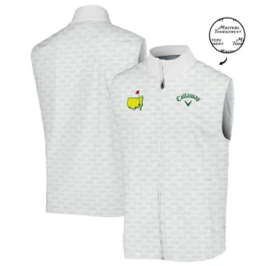 Masters Tournament Golf Callaway Quarter-Zip Jacket Logo Text Pattern White Green Golf Sports All Over Print Quarter-Zip Jacket