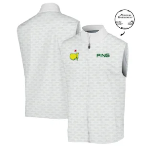 Masters Tournament Golf Ping Quarter-Zip Jacket Logo Text Pattern White Green Golf Sports All Over Print Quarter-Zip Jacket