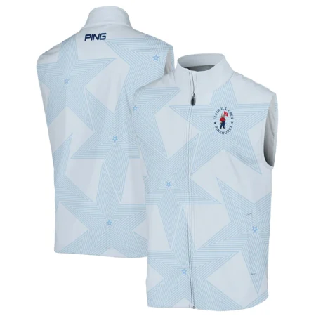 Golf 124th U.S. Open Pinehurst Ping Sleeveless Jacket Stars Light Blue Golf Sports All Over Print Sleeveless Jacket