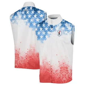 Special Version 124th U.S. Open Pinehurst Ping Quarter-Zip Jacket Watercolor Blue Red Stars Quarter-Zip Jacket