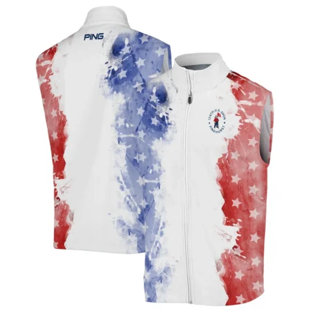 124th U.S. Open Pinehurst Special Version Ping Sleeveless Jacket Blue Red Watercolor Sleeveless Jacket