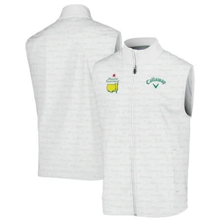 Golf Pattern Masters Tournament Callaway Sleeveless Jacket White And Green Color Golf Sports All Over Print Sleeveless Jacket