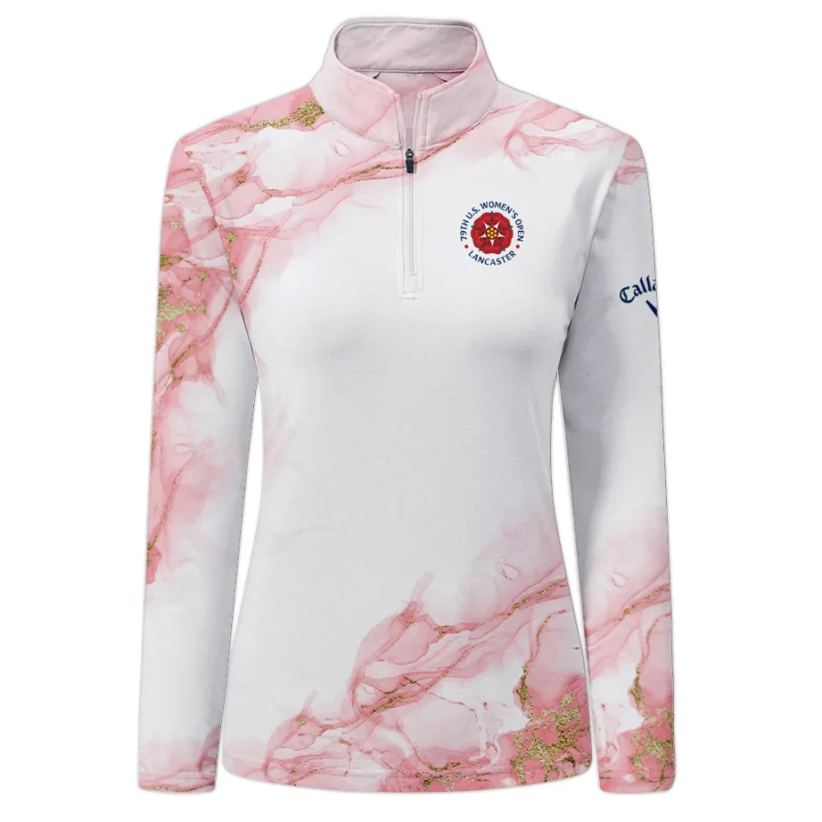 Pink Gold Marble 79th U.S. Women’s Open Lancaster Callaway Quarter-Zip Jacket Golf Sport All Over Print Quarter-Zip Jacket