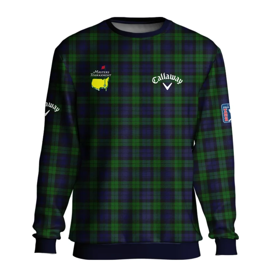 Masters Tournament Callaway Golf Unisex Sweatshirt Sports Green Purple Black Watch Tartan Plaid All Over Print Sweatshirt