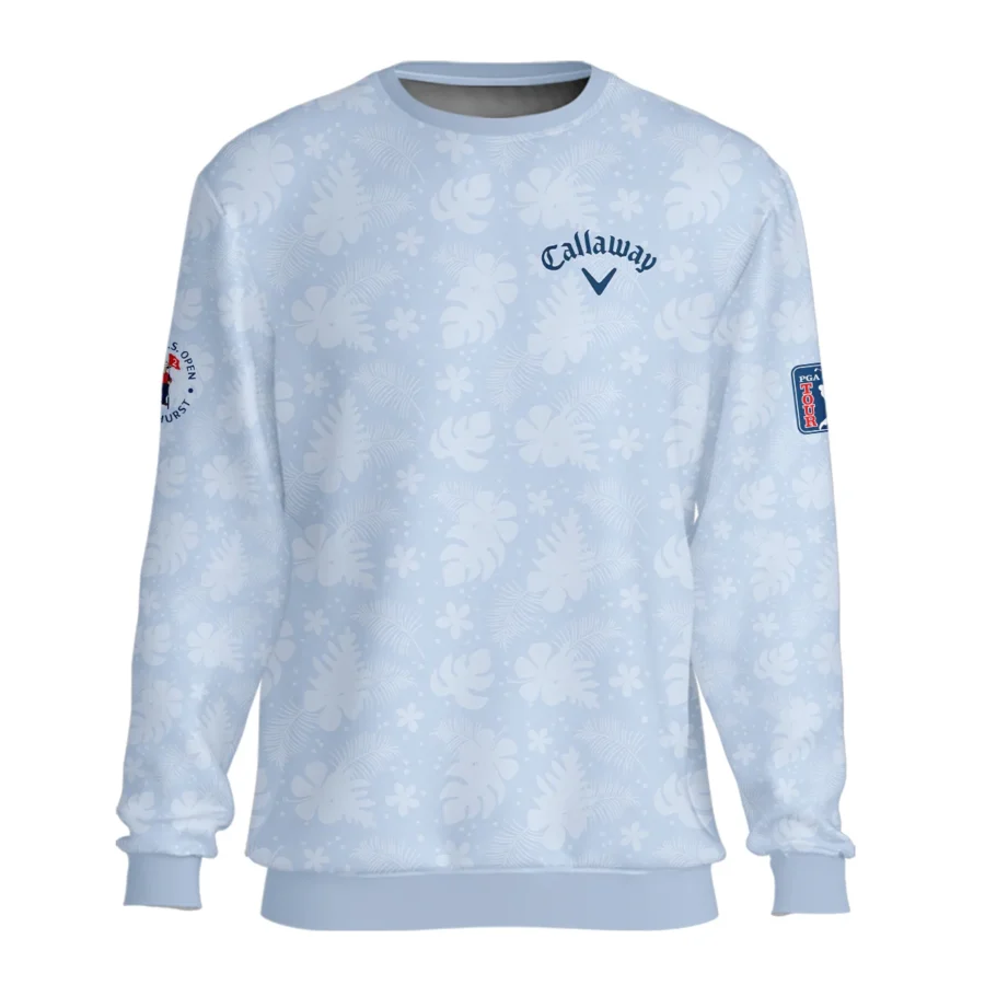 124th U.S. Open Pinehurst Callaway Golf Unisex Sweatshirt Light Blue Pastel Floral Hawaiian Pattern All Over Print Sweatshirt