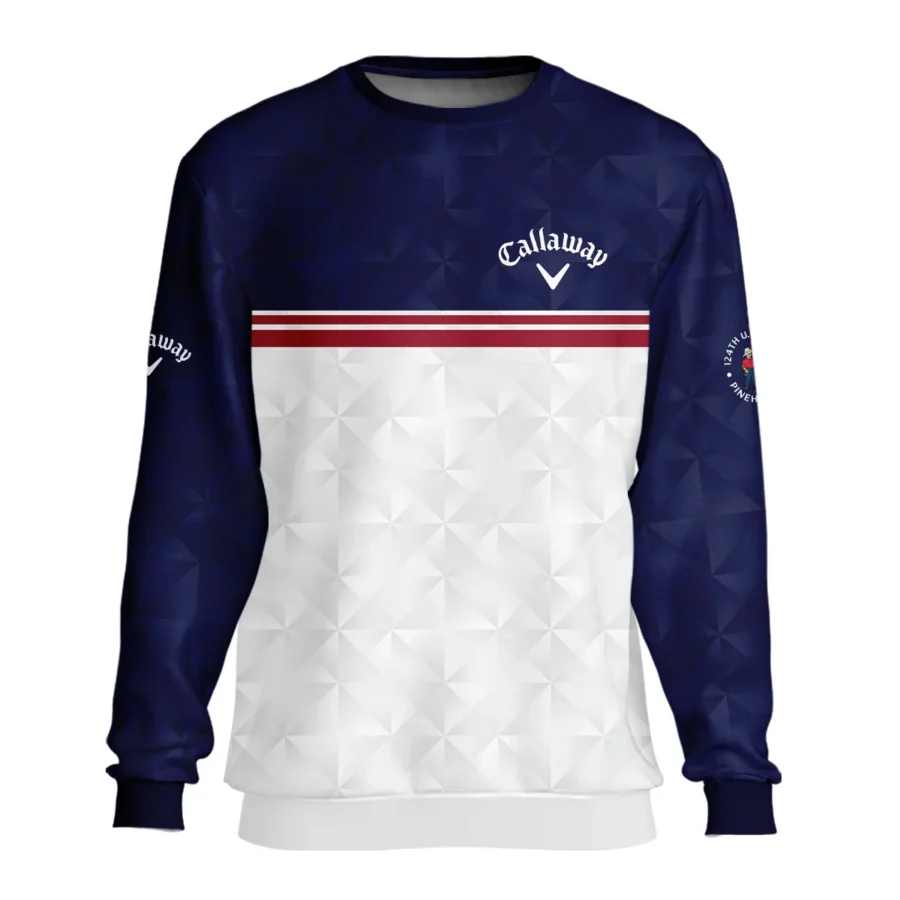 Golf Sport 124th U.S. Open Pinehurst Callaway Unisex Sweatshirt Dark Blue White Abstract Geometric Triangles All Over Print Sweatshirt