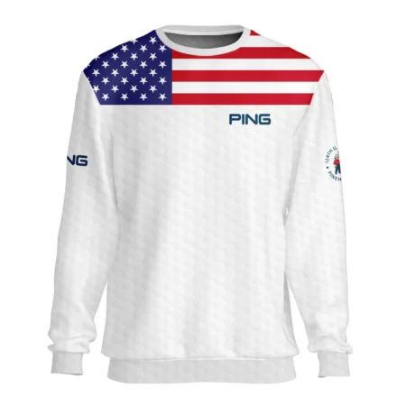 Ping 124th U.S. Open Pinehurst Unisex Sweatshirt USA Flag Golf Pattern All Over Print Sweatshirt