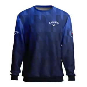 Callaway 124th U.S. Open Pinehurst Golf Sport Bomber Jacket Blue Fabric Geometric Pattern  All Over Print Bomber Jacket