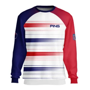 Sport Ping 124th U.S. Open Pinehurst Unisex T-Shirt Straight Lines Blue Red T-Shirt