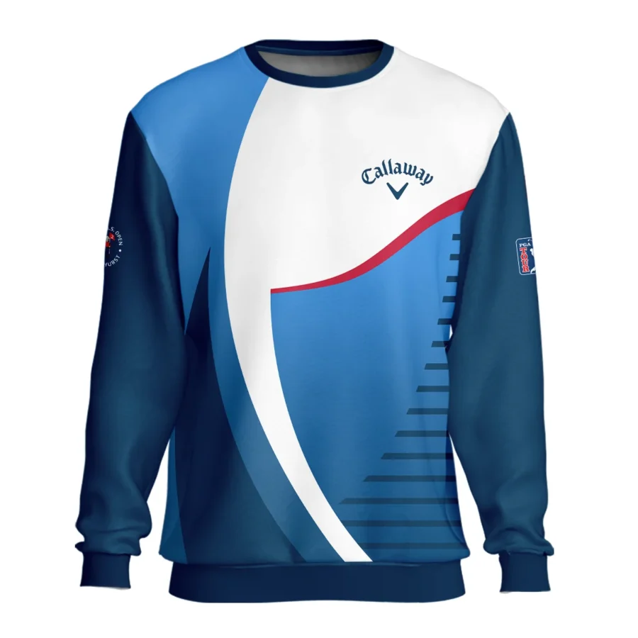 124th U.S. Open Pinehurst Golf Sport Callaway Unisex Sweatshirt Blue Gradient Red Straight Sweatshirt