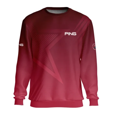 Ping 124th U.S. Open Pinehurst Golf Sport Unisex Sweatshirt Star Gradient Red Straight Pattern Sweatshirt