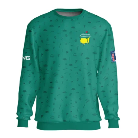 Golf Masters Tournament Ping Unisex Sweatshirt Augusta Icons Pattern Green Golf Sports All Over Print Sweatshirt