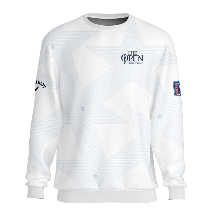 152nd The Open Championship Golf Callaway Unisex Sweatshirt Stars White Navy Golf Sports All Over Print Sweatshirt