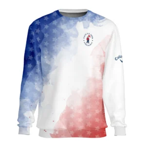 124th U.S. Open Pinehurst Golf Callaway Unisex T-Shirt Stars Blue Red Watercolor Golf Sports All Over Print T-Shirt