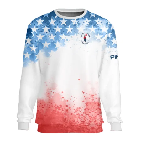 Special Version 124th U.S. Open Pinehurst Ping Unisex Sweatshirt Watercolor Blue Red Stars Sweatshirt