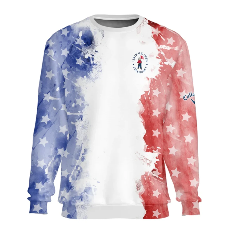 124th U.S. Open Pinehurst Special Version Callaway Unisex Sweatshirt Blue Red Watercolor Sweatshirt