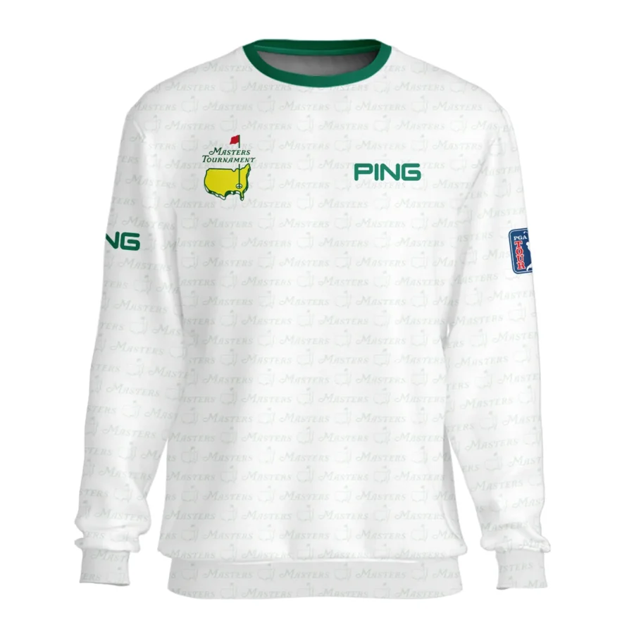 Pattern Masters Tournament Ping Unisex Sweatshirt White Green Sport Love Clothing Sweatshirt