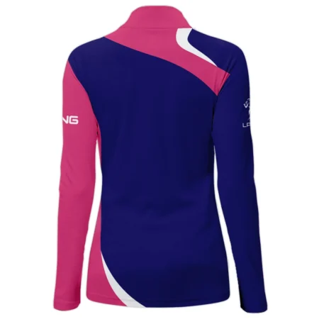 Golf Sport 79th U.S. Women’s Open Lancaster Ping Quarter-Zip Jacket Navy Mix Pink All Over Print Quarter-Zip Jacket