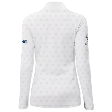 Golf Pattern 79th U.S. Women’s Open Lancaster Ping Quarter-Zip Jacket White Color All Over Print Quarter-Zip Jacket