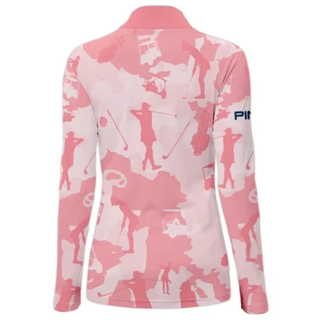 Camo Pink Color 79th U.S. Women’s Open Lancaster Ping Quarter-Zip Jacket Golf Sport All Over Print Quarter-Zip Jacket