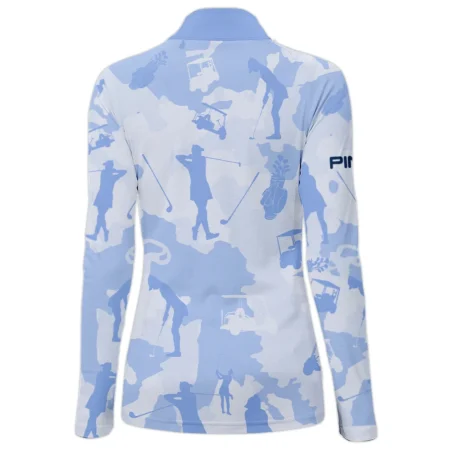 Camo Blue Color 79th U.S. Women’s Open Lancaster Ping Quarter-Zip Jacket Golf Sport All Over Print Quarter-Zip Jacket