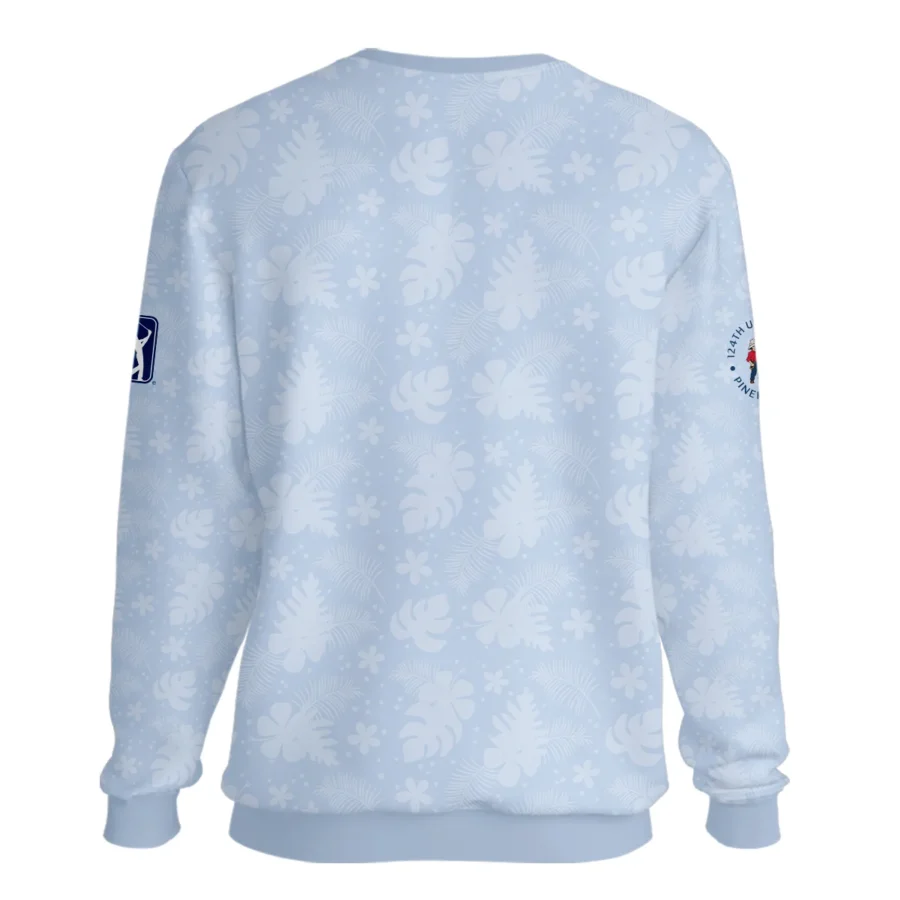 124th U.S. Open Pinehurst Callaway Golf Unisex Sweatshirt Light Blue Pastel Floral Hawaiian Pattern All Over Print Sweatshirt