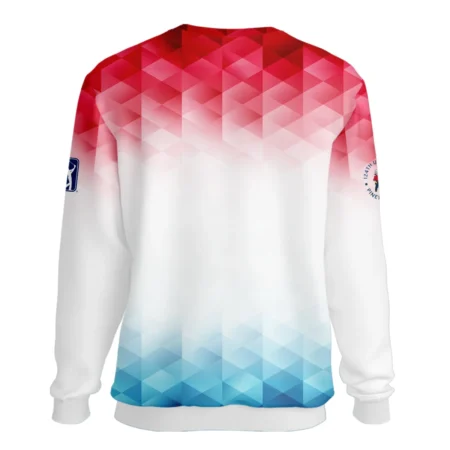 124th U.S. Open Pinehurst Callaway Golf Sport Unisex Sweatshirt Blue Red Abstract Geometric Triangles All Over Print Sweatshirt